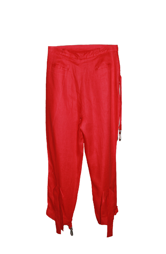 Pantalon rojo con straps